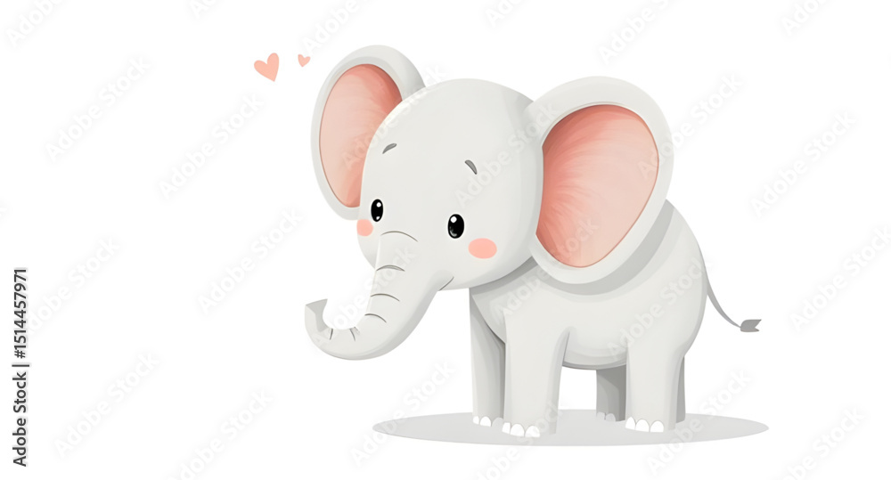 Fototapeta premium elephant cartoon for kids