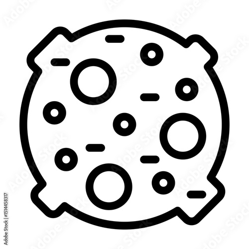 Moon with craters icon