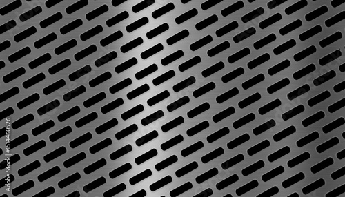 SIlver square diagonal perforated metal texture for decoration