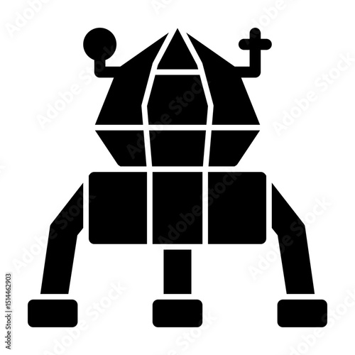 Lunar lander solid icon