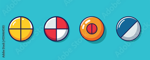 Pills and Tablets, linear style icon set. Simple Set of Medical Drugs Related Vector Line Icons.