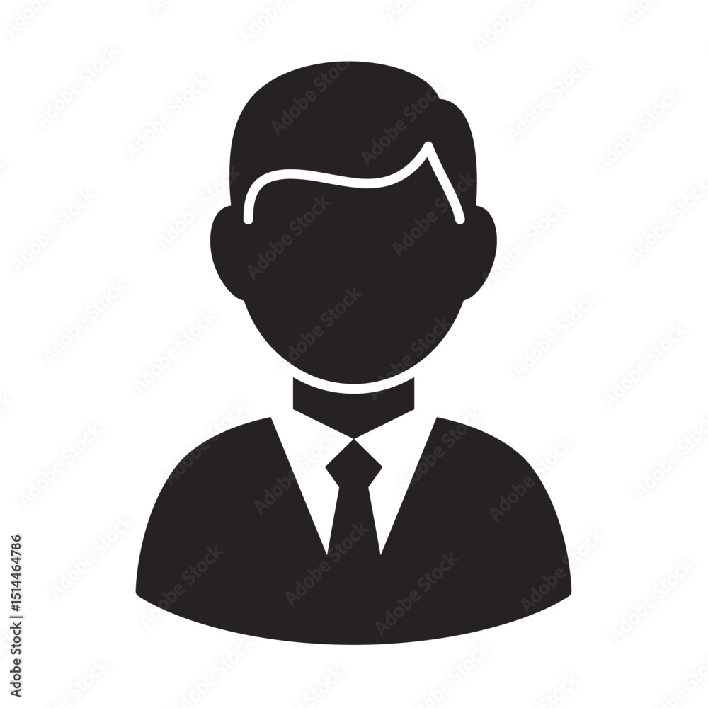 Businessman icon in simple silhouette design for professional use Businessman icon in simple silhouette design for professional use