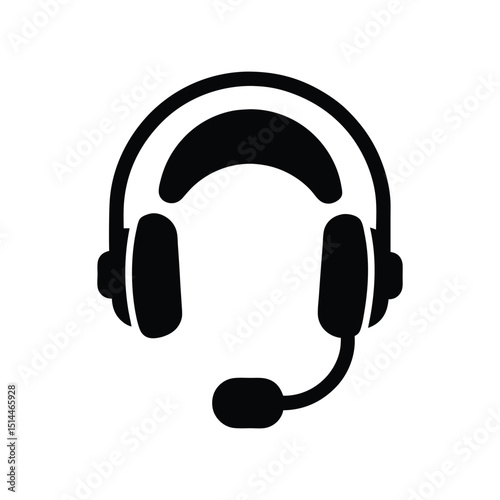 headphones icon on white background