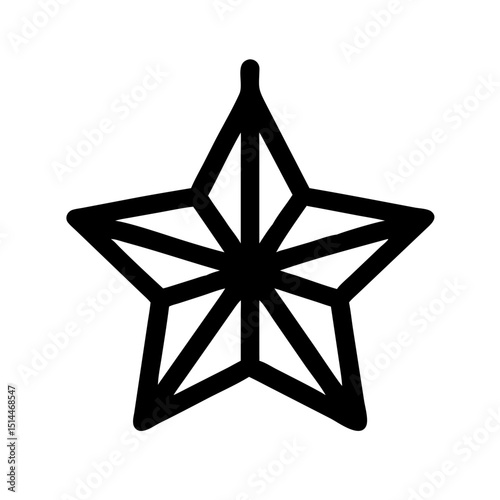 Christmas star icon, for festive designs