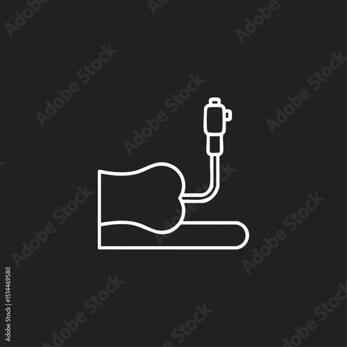 Colonoscopy icon logo flat vector design