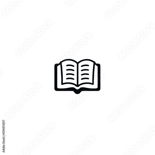 Simple line icon of lecture notes on white background, online learning