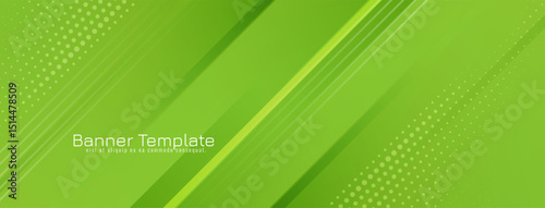 Green color stripped dotted banner design