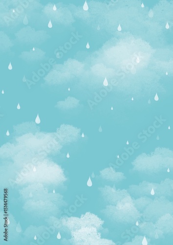 Rainy sky dark clouds monsoon illustration background