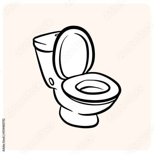 Hand-Drawn Toilet or WC Doodle Icon
