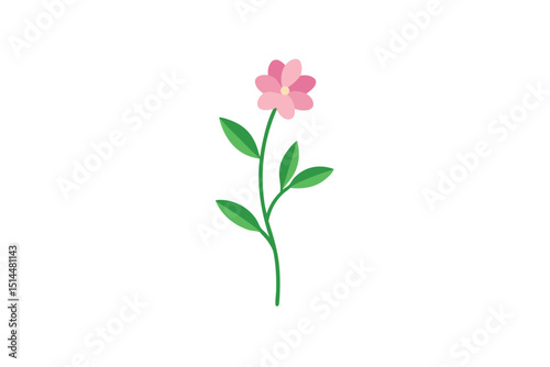 Dainty flora with delicate small floral details vector art illustration