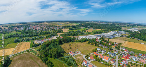 Blick ins bayerisch-schwäbische Günztal bei Kötz im Kreis Günzburg im Sommer photo