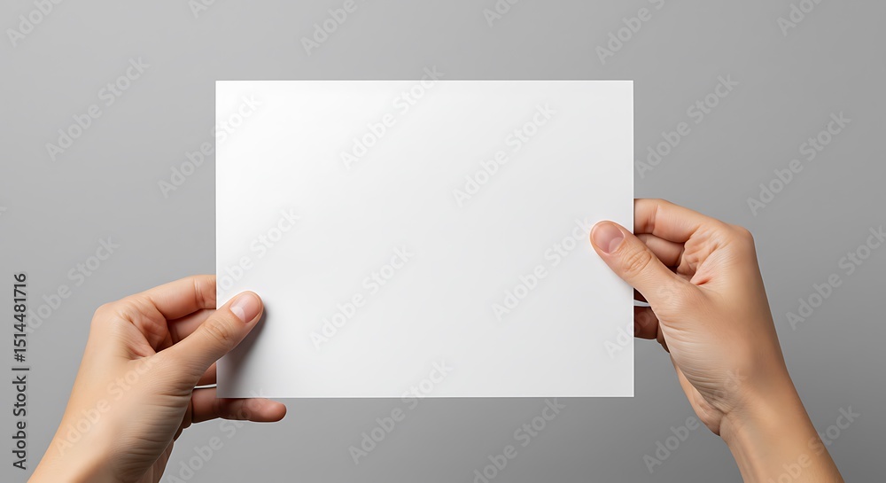 Obraz premium Hands Holding a Blank Canvas