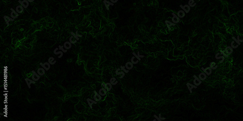 Abstract digital background with faint, glowing green electric lines and fluid. Mysterious, eerie, and atmospheric mood. Organic swirls resembling fog or ethereal energy currents.