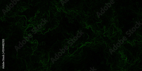 Abstract digital background with faint, glowing green electric lines and fluid. Mysterious, eerie, and atmospheric mood. Organic swirls resembling fog or ethereal energy currents.