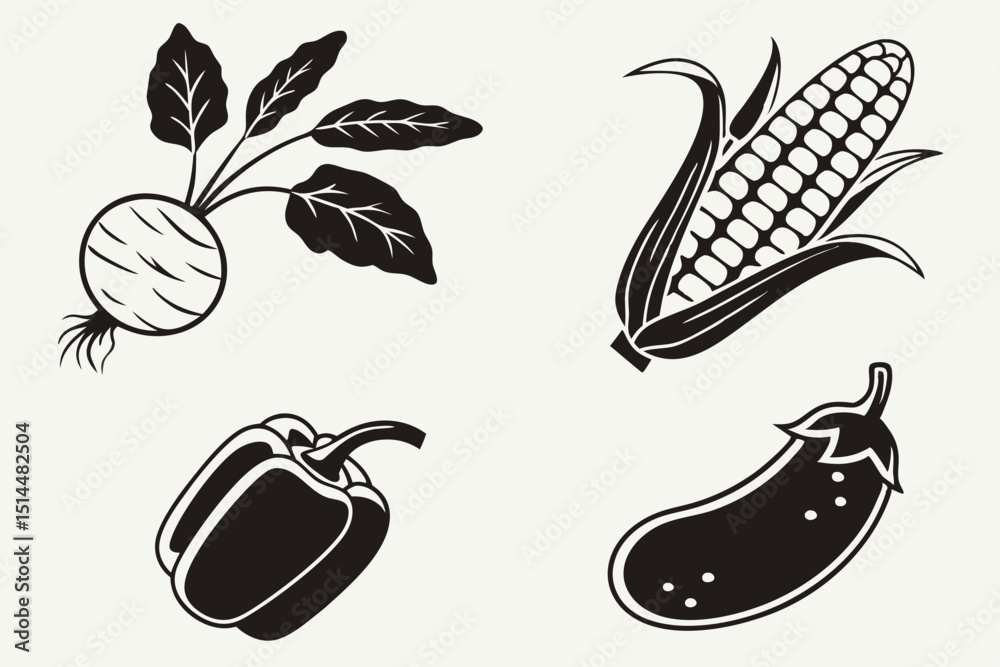 Fototapeta premium set of vegetables