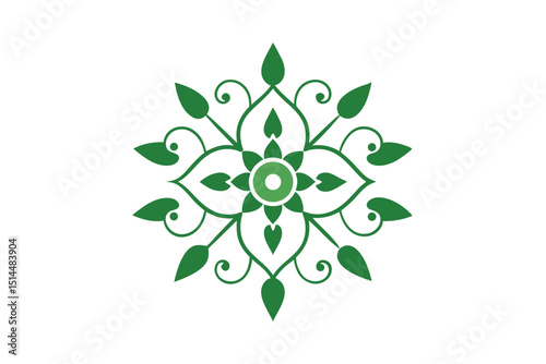 Mandala inspired vine decorative vector art illustration
