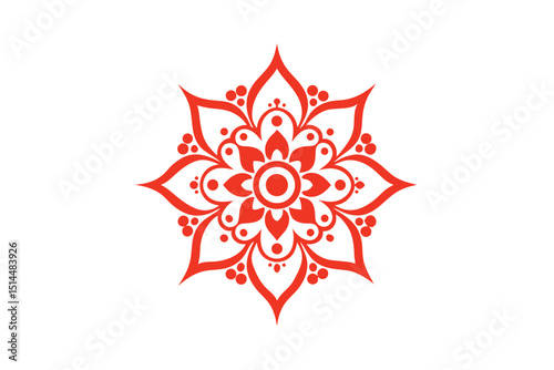 Mehndi inspired pattern traditional vector art illustration