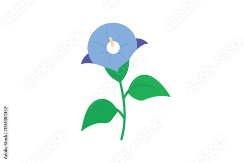 Moonflower morning delicate vector art illustration