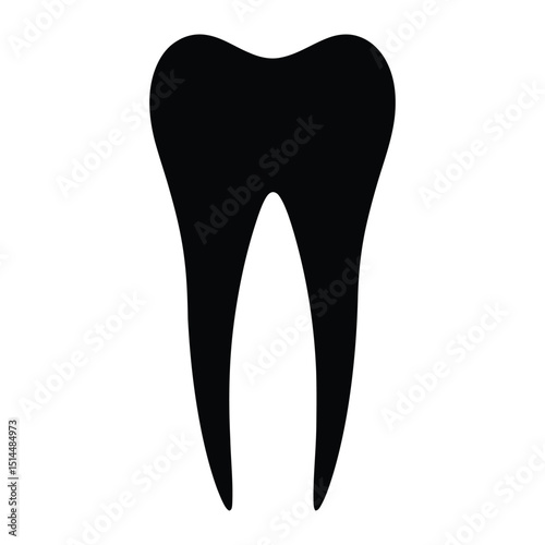Tooth silhouette vector art, icon, and graphic