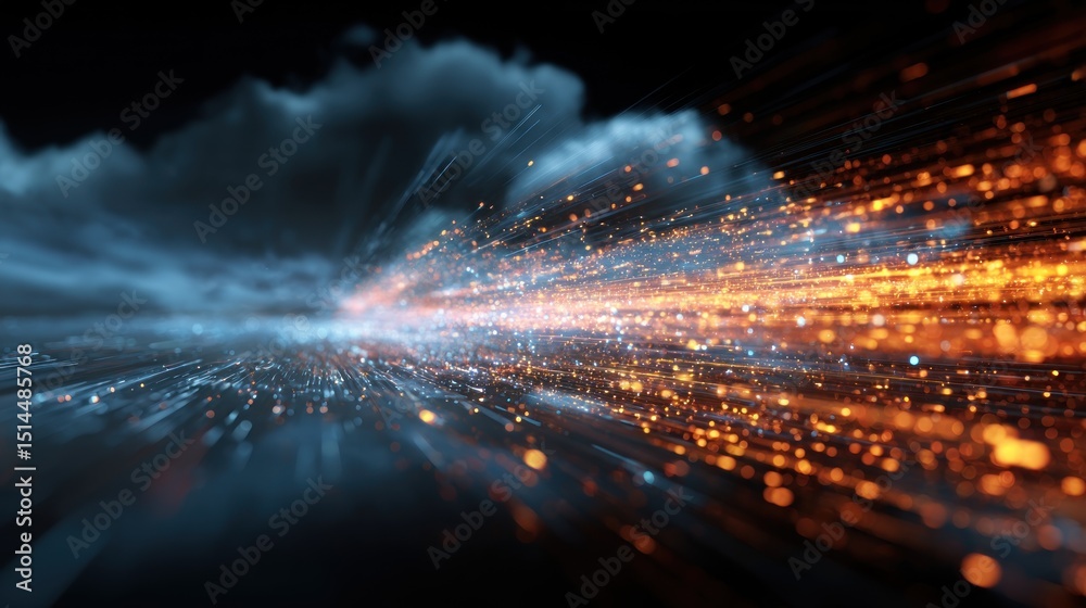 Abstract Digital Stream: A Symphony of Light and Data Abstract Digital Stream: A Symphony of Light and Data