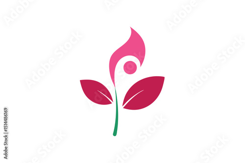 Petal melody flowing floral design vector art illustration