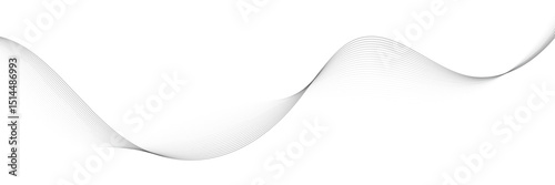 Black halftone wave line background, abstract dotted undulate pattern, minimal particle flow