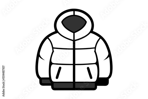 Casual Outerwear Down Jacket Drawing