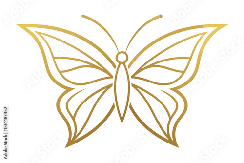 Premium Golden Butterfly Vector Art