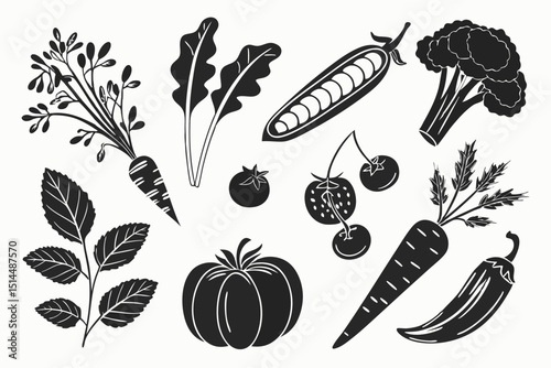 set of vegetables