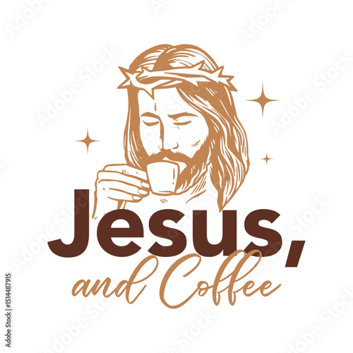 Jesus Drinking Coffee