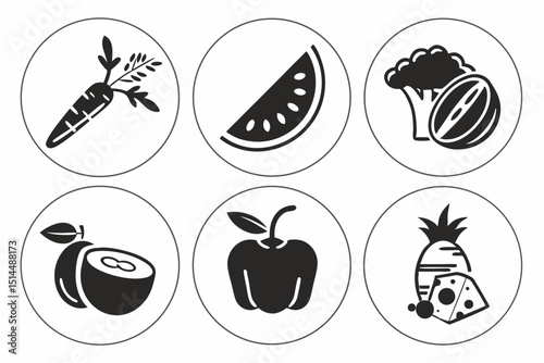 set of vegetables