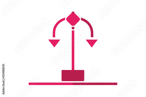 Sleek stem jewelry display minimal nature vector art illustration