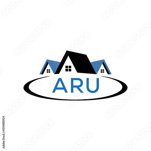 Initial ARU Letter Linked Logo for business and company identity. Modern ARU Letter Logo Vector Template with modern trendy golden logo.
 photo