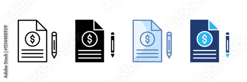 Loan Application Icon Set Multiple Style Collection