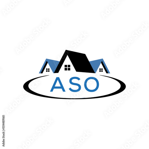 Initial ASO Letter Linked Logo for business and company identity. Modern ASO Letter Logo Vector Template with modern trendy golden logo.
