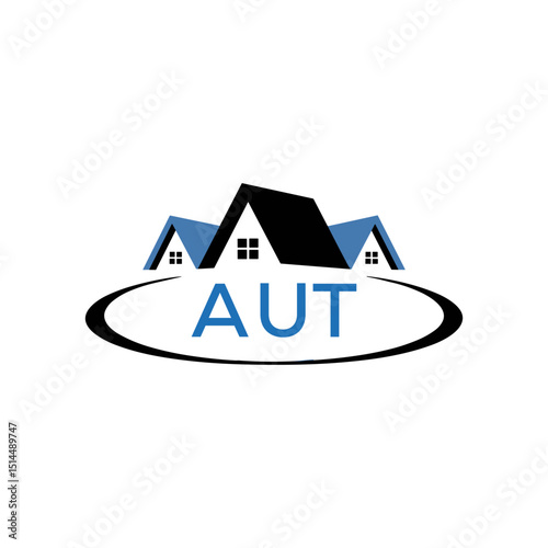 Initial AUT Letter Linked Logo for business and company identity. Modern AUT Letter Logo Vector Template with modern trendy golden logo.
