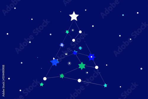 christmas tree with stars