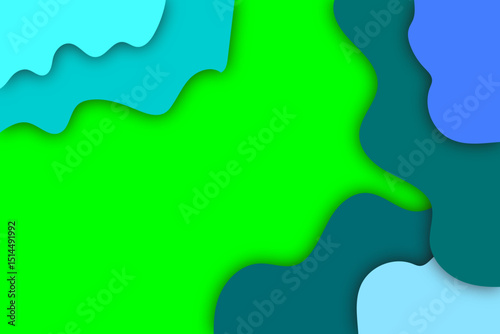 Colorful Abstract Layered Paper Cut Backgrounds Collection. Colorful Modern 3D Fluid Shapes, Wavy Patterns, Creative Geometric Art Templates for Posters, Banners, Presentations, and Web Design