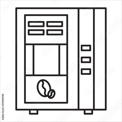 Beverage vending machine icon outline vector