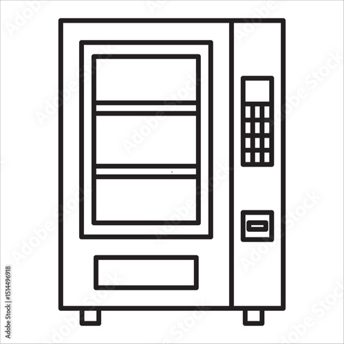 Beverage vending machine icon outline vector