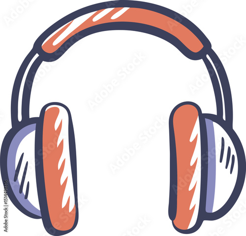 headphones on white background