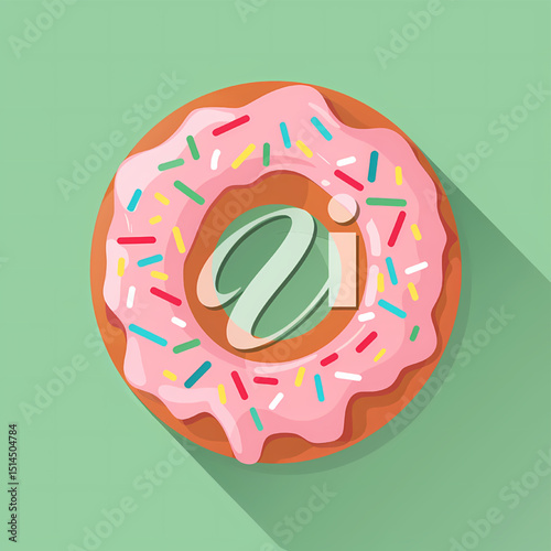 Delicious Pink Glazed Donut with Sprinkles A Sweet Treat for Any Occasion