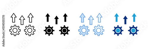 Continuous Improvement Icon Set Multiple Style Collection