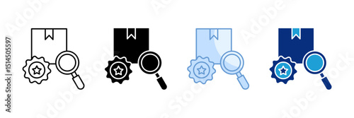 Quality Control Icon Set Multiple Style Collection