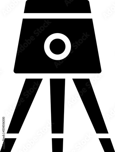 Rounded Filled Floor Lamp Icon