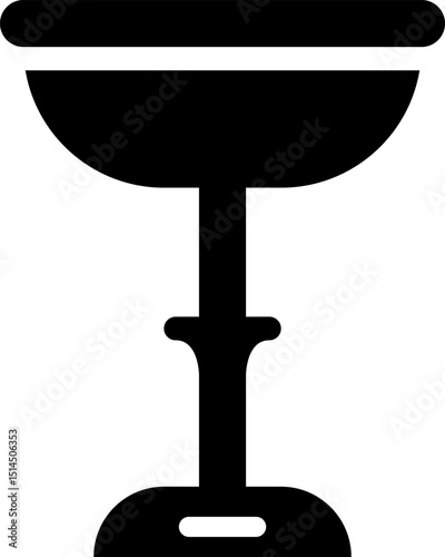 Rounded Filled Floor Lamp Icon