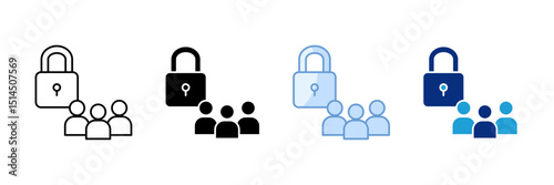 Access Control Icon Set Multiple Style Collection