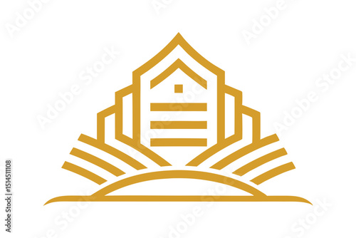 Premium Business Logo with Golden Hotel Design