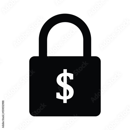 Wallpaper Mural Secure Finance Icon - Dollar Sign Lock Torontodigital.ca