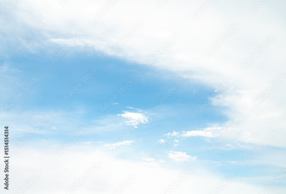 Naklejka premium Sky cloud blue nature background paronama web cloudy summer winter season day, light beauty horizon spring brigth gradient calm abstract backdrop air nature view wallpaper landscape environment.